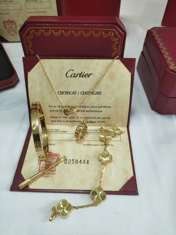CARTIER LOVE BRACELET, 4 DIAMONDS + LOVE RING, 3 DIAMONDS + LOVE NECKLACE, DIAMONDS + VINTAGE ALHAMBRA BRACELET, 5 MOTIFS - Image 2