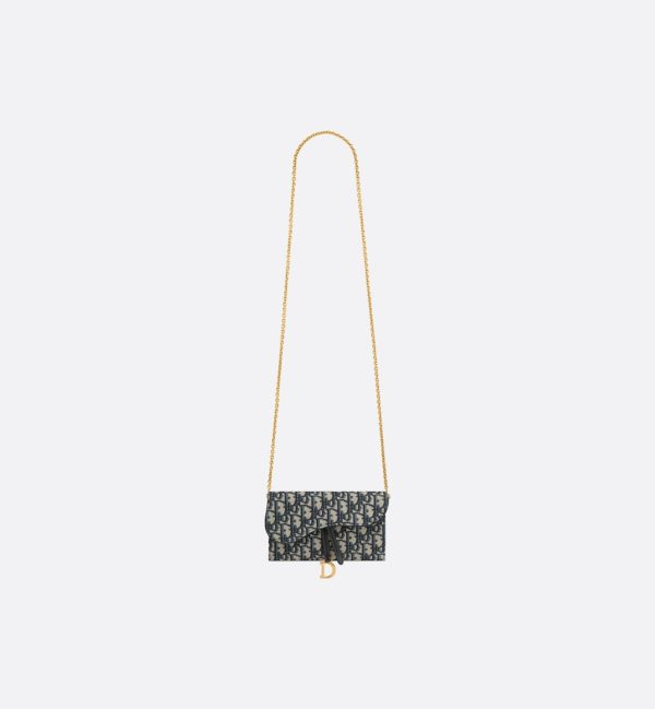 DIOR Long Saddle Wallet with Chain - Image 4