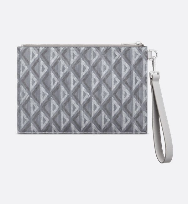 DIOR A5 Pouch Gray Diamond Canvas - Image 3