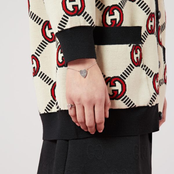 GUCCI TRADEMARK BRACELET WITH HEART PENDANT - Image 2