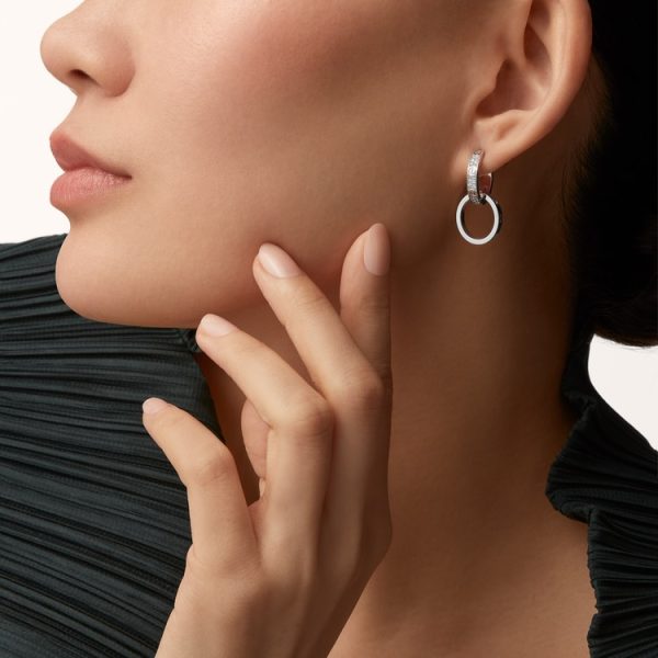 CARTIER LOVE EARRINGS, MULTIWEAR, HALF-PAVED - Image 5