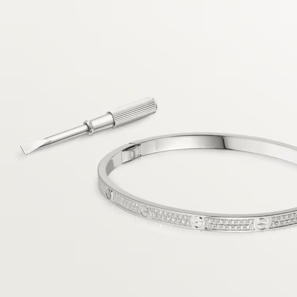 CARTIER LOVE BRACELET, SMALL MODEL, PAVED - Image 4