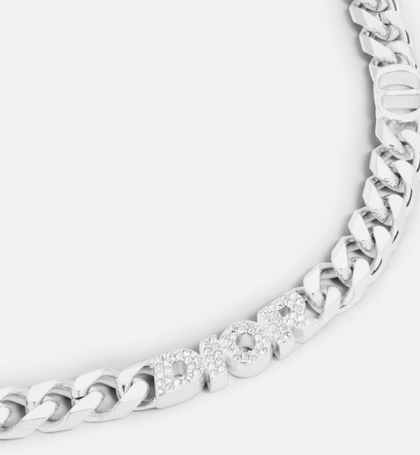 DIOR Italic Chain Link Necklace - Image 4
