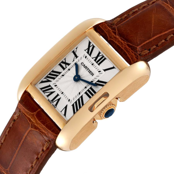 CARTIER Tank Brown Leather Watch - Image 2