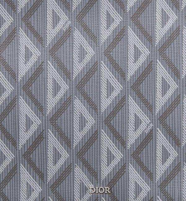 DIOR A5 Pouch Gray Diamond Canvas - Image 3