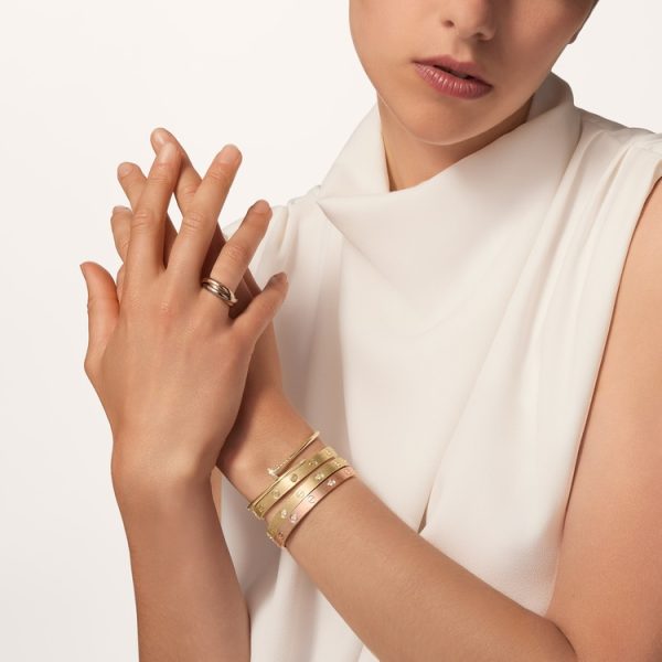 CARTIER LOVE BRACELET, CLASSIC MODEL, BRUSHED, 4 DIAMONDS - Image 5