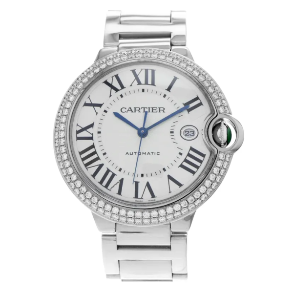 CARTIER 42MM  Ballon Bleu White Gold with Diamonds