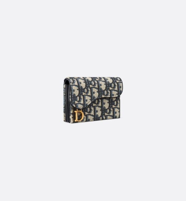 DIOR Saddle Jasmine Gusset Card Holder - Image 2