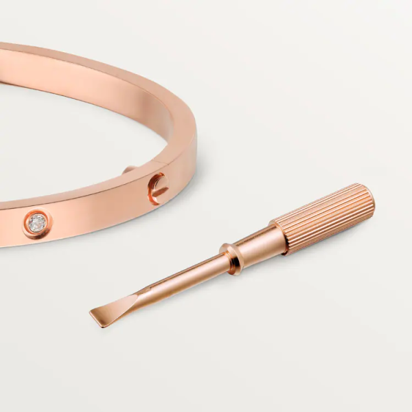 CARTIER LOVE BRACELET, SMALL MODEL, 6 DIAMONDS - Image 5