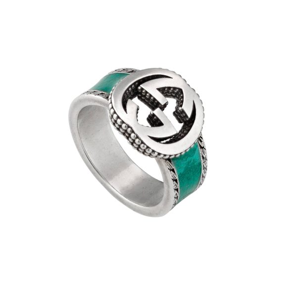 GUCCI TURQUOISE ENAMEL RING