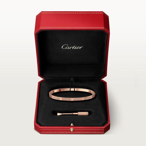 CARTIER LOVE BRACELET, SMALL MODEL, PAVED - Image 5