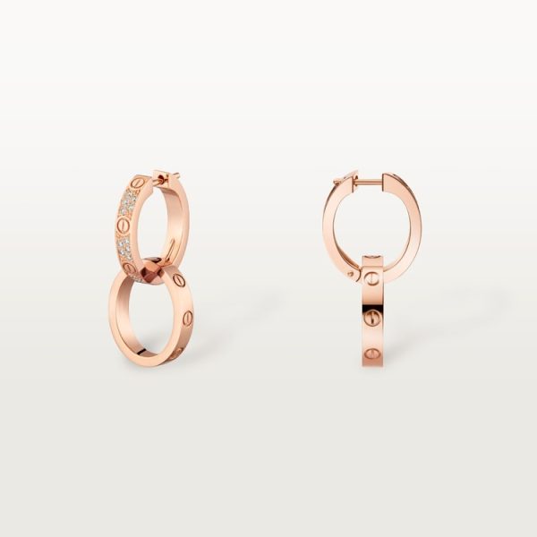 CARTIER LOVE EARRINGS, MULTIWEAR, HALF-PAVED - Image 2
