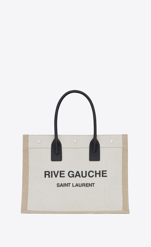 SAINT LAURENT RIVE GAUCHE TOTE IN CANVAS