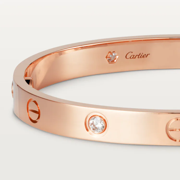 CARTIER LOVE BRACELET, 4 DIAMONDS - Image 2