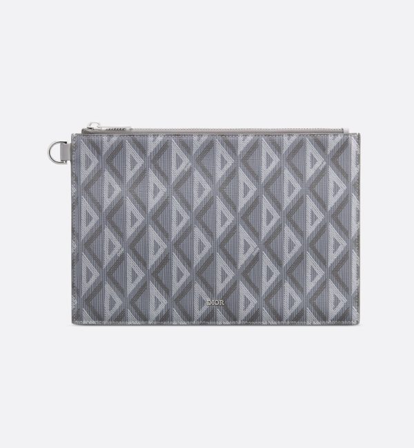 DIOR A5 Pouch Gray Diamond Canvas - Image 4