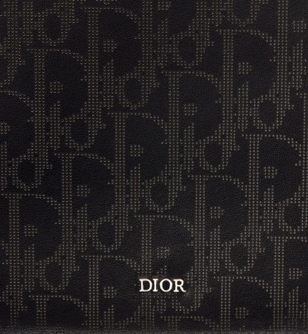 DIOR A5 Pouch Black Oblique Galaxy Leather - Image 4