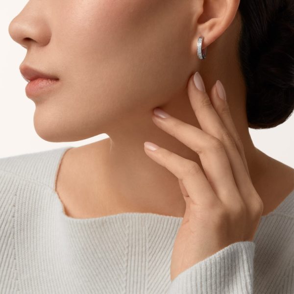 CARTIER LOVE EARRINGS, MULTIWEAR, HALF-PAVED - Image 7