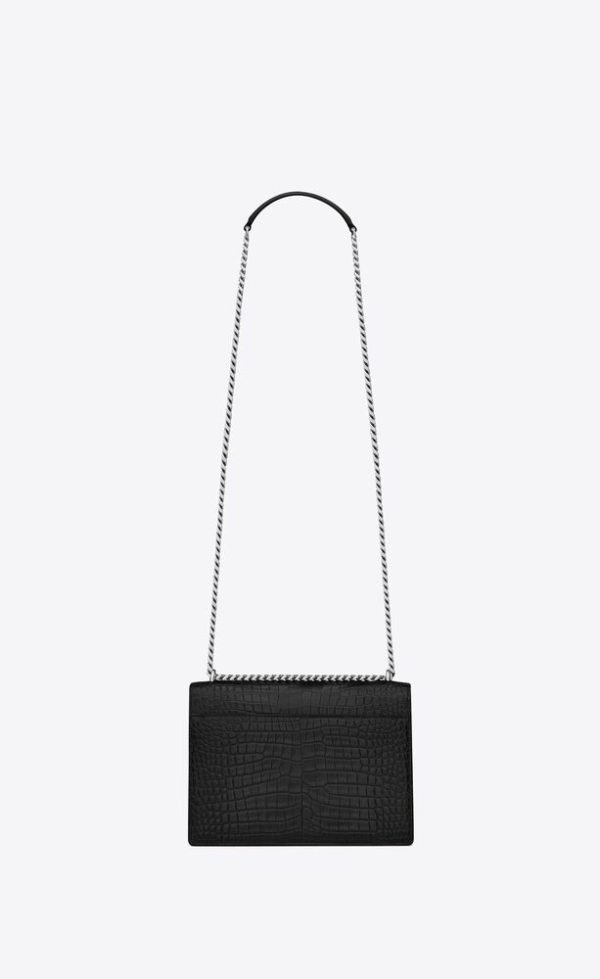 SAINT LAURENT SUNSET MEDIUM IN CROCODILE-EMBOSSED LEATHER - Image 5
