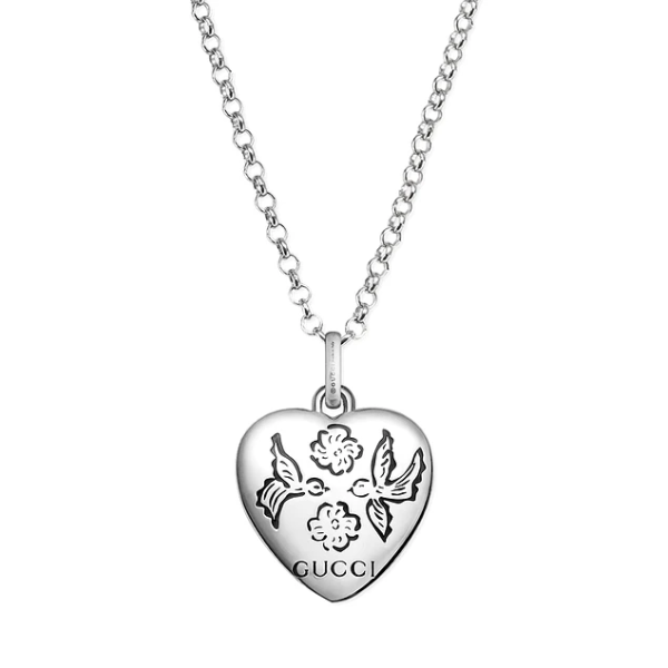 GUCCI Women's Jewellery Blind For Love Necklace in SiLVer