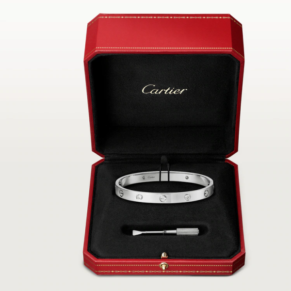 CARTIER LOVE BRACELET, 4 DIAMONDS - Image 7