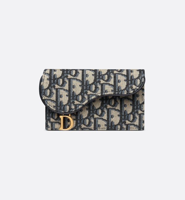 DIOR Saddle Cosmos Zipped Card Holder