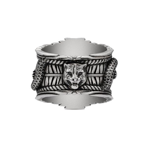 GUCCI Medium Feline Head Sterling SiLVer Ring - Image 2