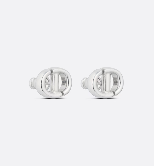 DIOR CD Navy Stud Earrings - Image 3