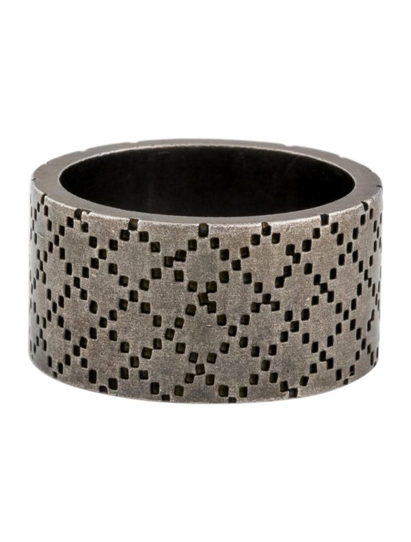 GUCCI Enamel Wide Diamantissima Ring - Image 3