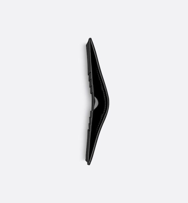 DIOR Vertical Bifold Wallet  Black CD Diamond Canvas - Image 5