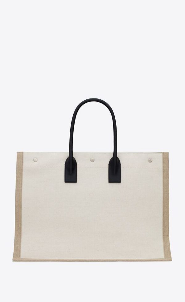 SAINT LAURENT RIVE GAUCHE TOTE IN CANVAS - Image 4