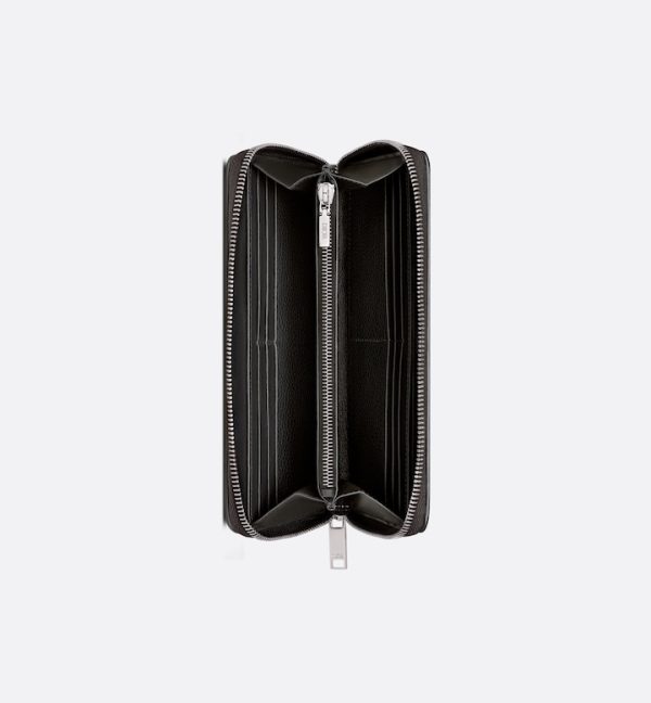 DIOR Zipped Long Wallet  Black Oblique Galaxy Leather - Image 3