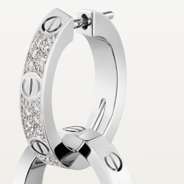 CARTIER LOVE EARRINGS, MULTIWEAR, HALF-PAVED - Image 3