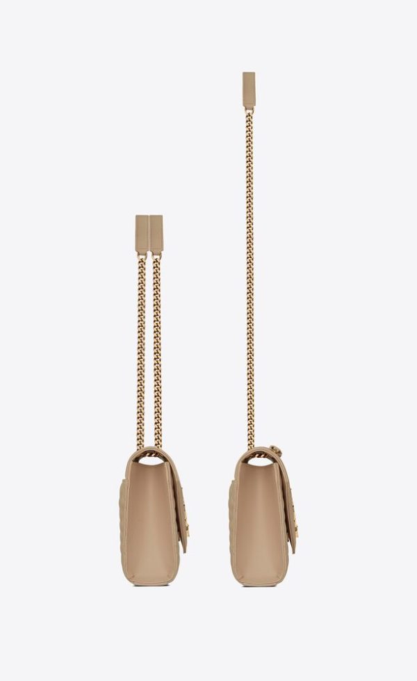 SAINT LAURENT ENVELOPE MEDIUM IN QUILTED GRAIN DE POUDRE EMBOSSED LEATHER - Image 4