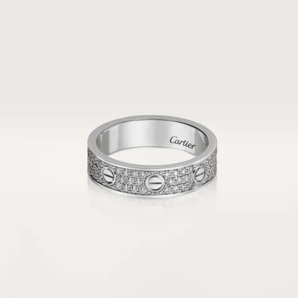 CARTIER LOVE WEDDING BAND, DIAMOND-PAVED
