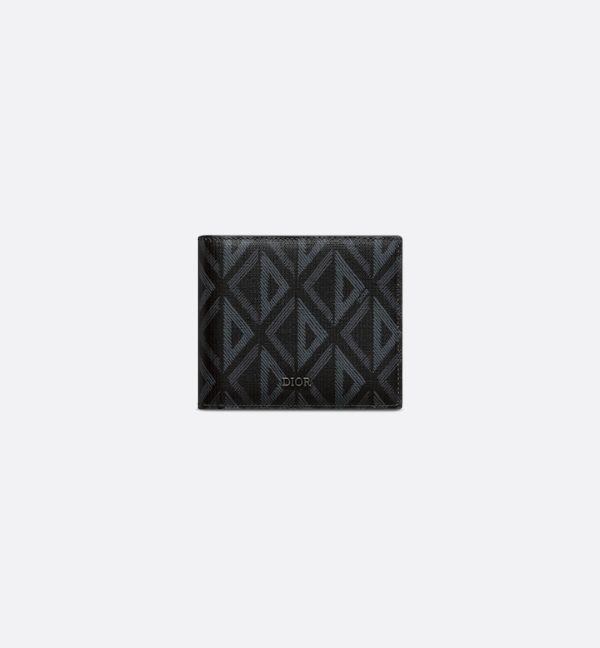 DIOR Bifold Wallet  Black CD Diamond Canvas