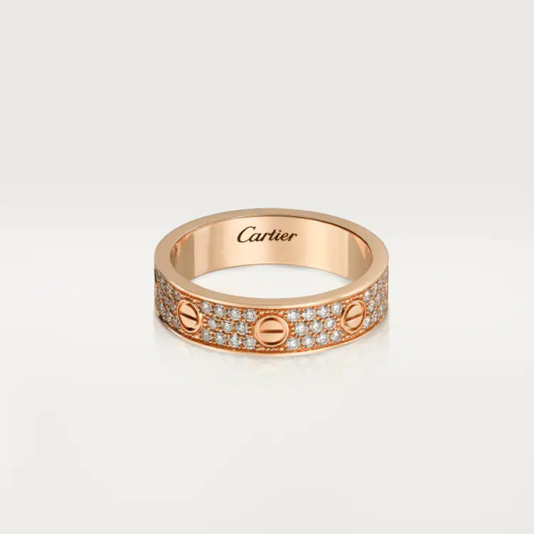 CARTIER LOVE WEDDING BAND, DIAMOND-PAVED
