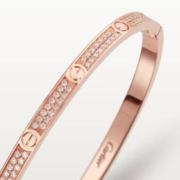 CARTIER LOVE BRACELET, SMALL MODEL, PAVED - Image 3