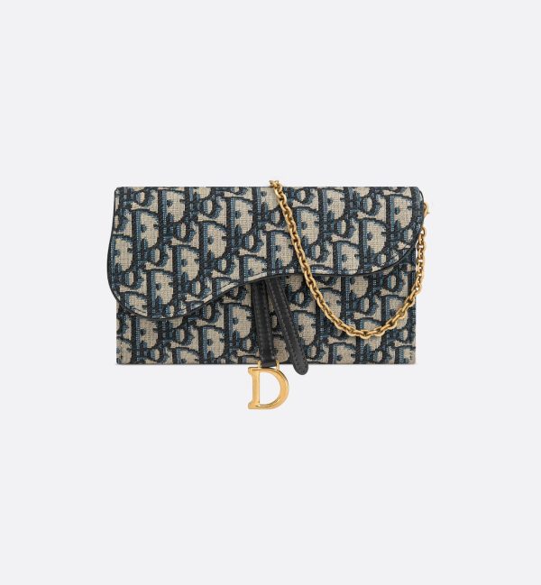 DIOR Long Saddle Wallet with Chain