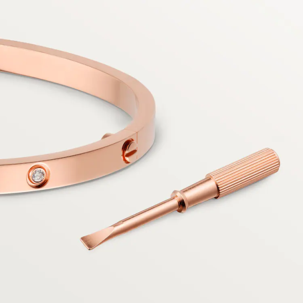 CARTIER LOVE BRACELET, SMALL MODEL, 10 DIAMONDS - Image 4