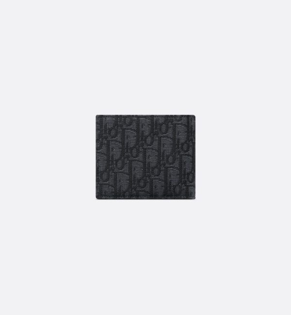 DIOR Compact Wallet Black Oblique Jacquard