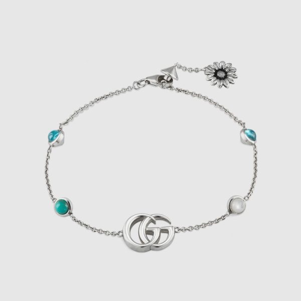 GUCCI DOUBLE G MOTHER OF PEARL BRACELET