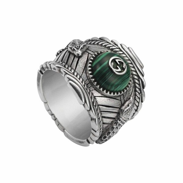 GUCCI Medium Feline Head Sterling SiLVer Ring