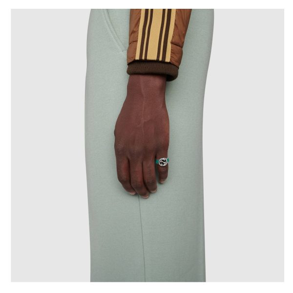 GUCCI TURQUOISE ENAMEL RING - Image 3