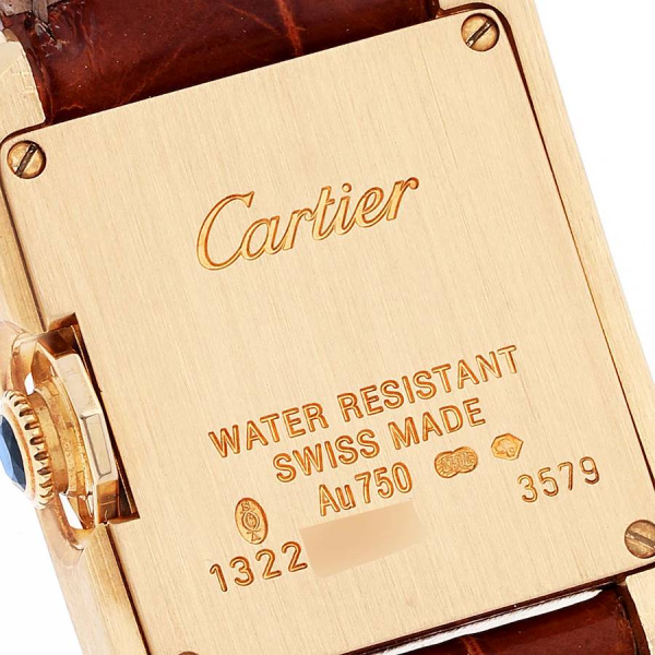 CARTIER Tank Brown Leather Watch - Image 3