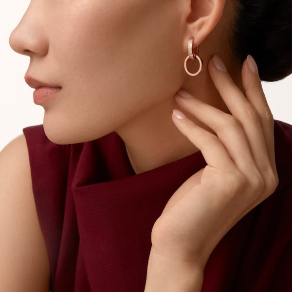 CARTIER LOVE EARRINGS, MULTIWEAR, HALF-PAVED - Image 6