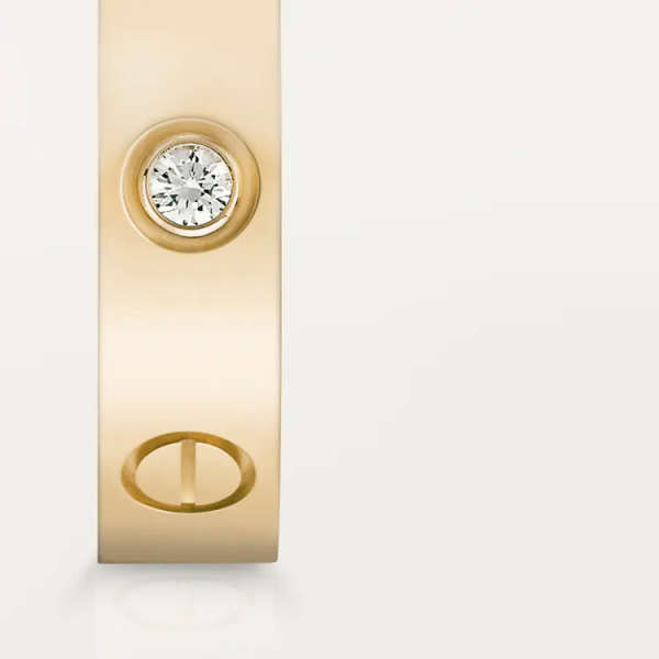CARTIER LOVE WEDDING BAND, 1 DIAMOND - Image 4