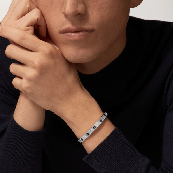 CARTIER LOVE BRACELET, DIAMOND-PAVED, CERAMIC - Image 3