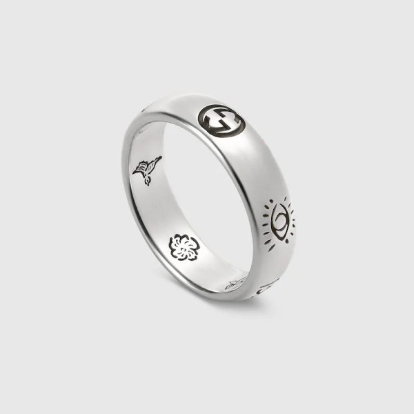 GUCCI BLIND FOR LOVE' RING IN SILVER - Image 2