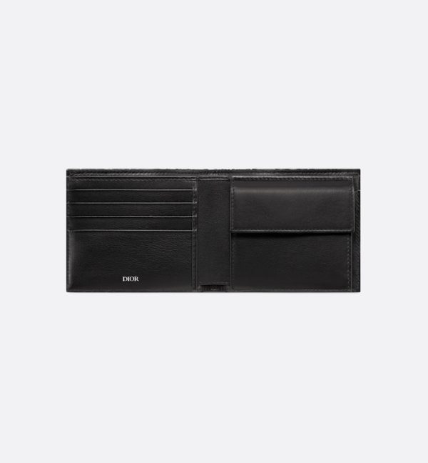 DIOR Compact Wallet Black Oblique Jacquard - Image 3