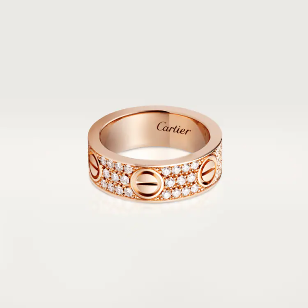 CARTIER LOVE RING, DIAMOND-PAVED
